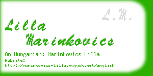 lilla marinkovics business card